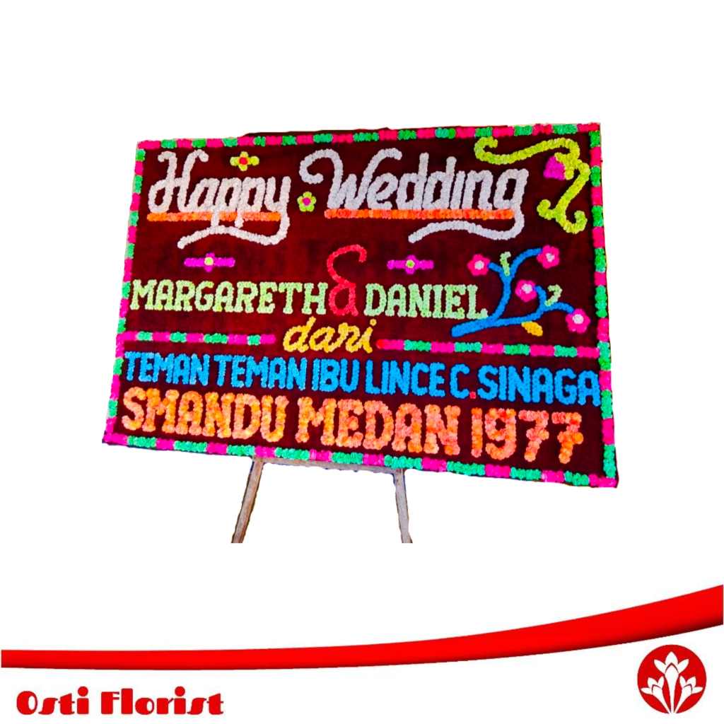 karangan bunga pernikahan merauke