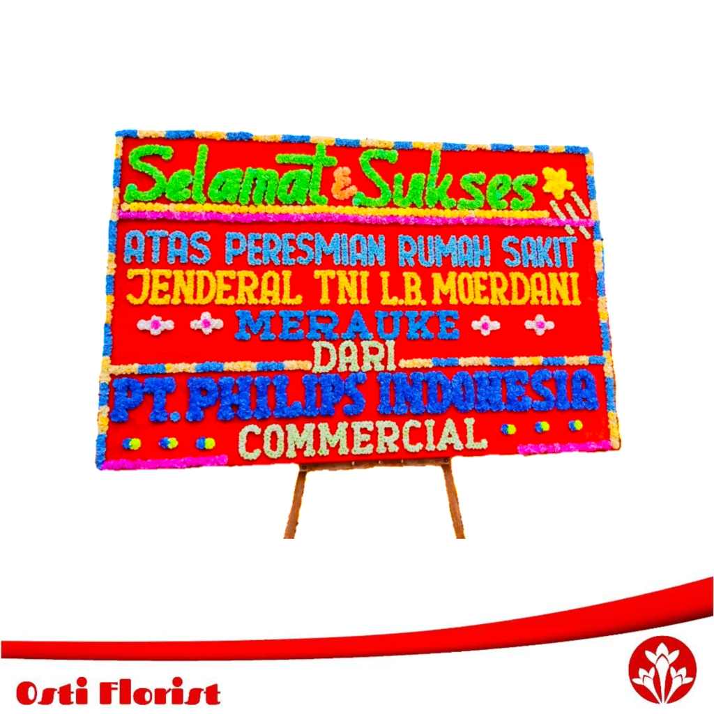 karangan bunga peresmian merauke