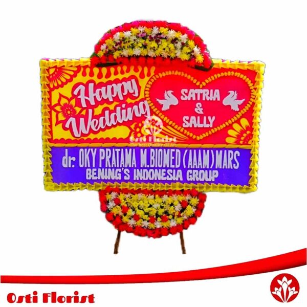papan bunga pernikahan jakarta osti florist
