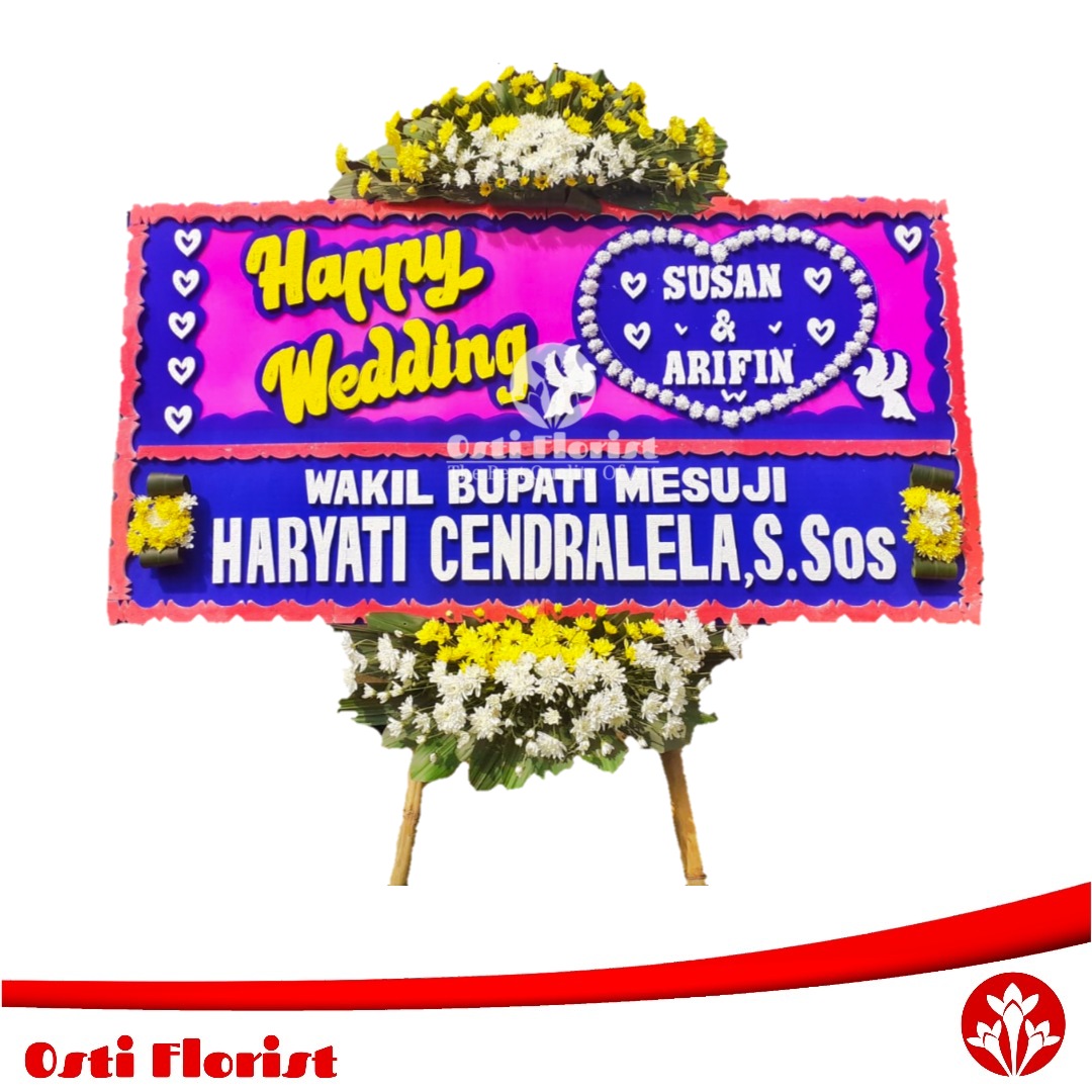 bunga papan wedding subang