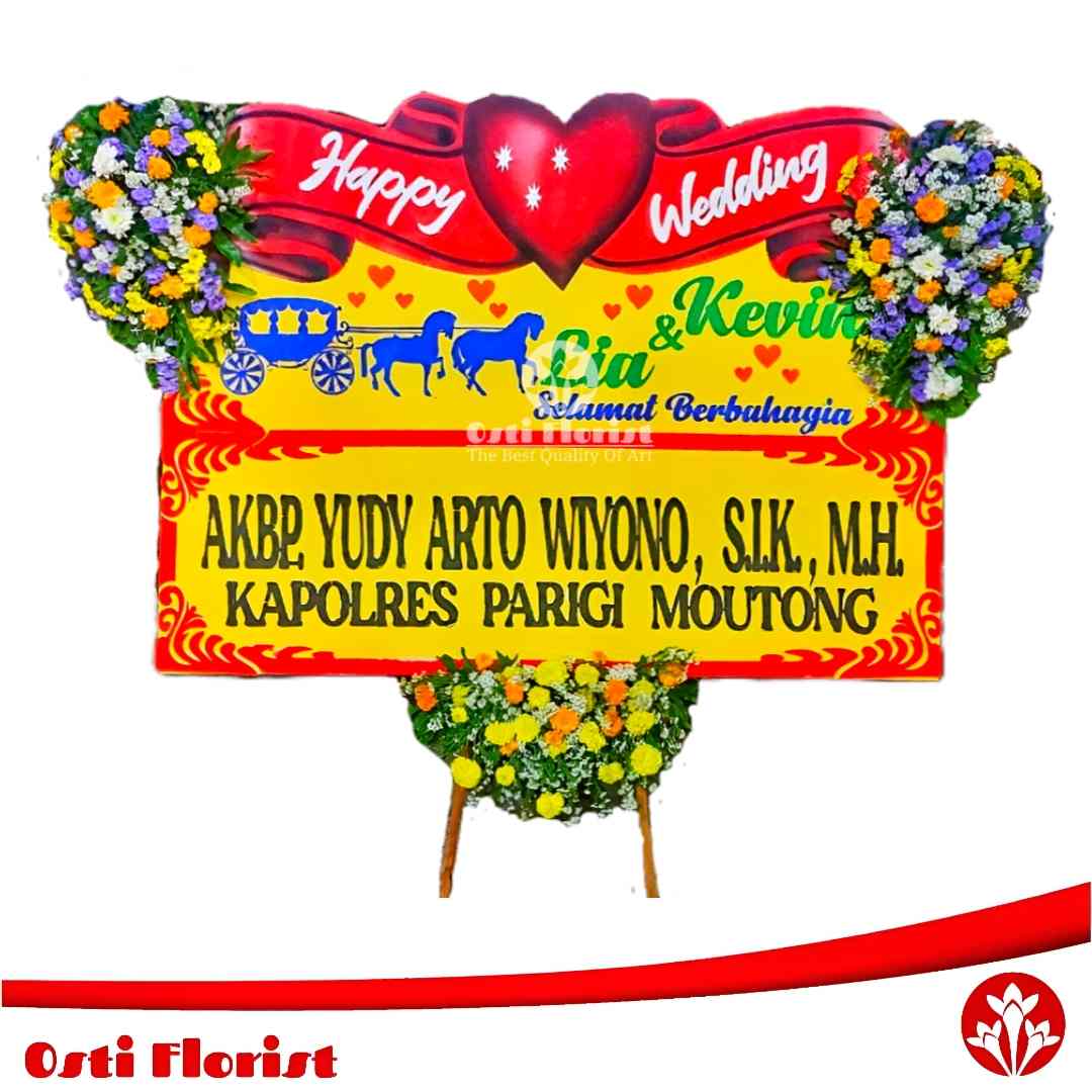 bunga papan pernikahan mojokerto