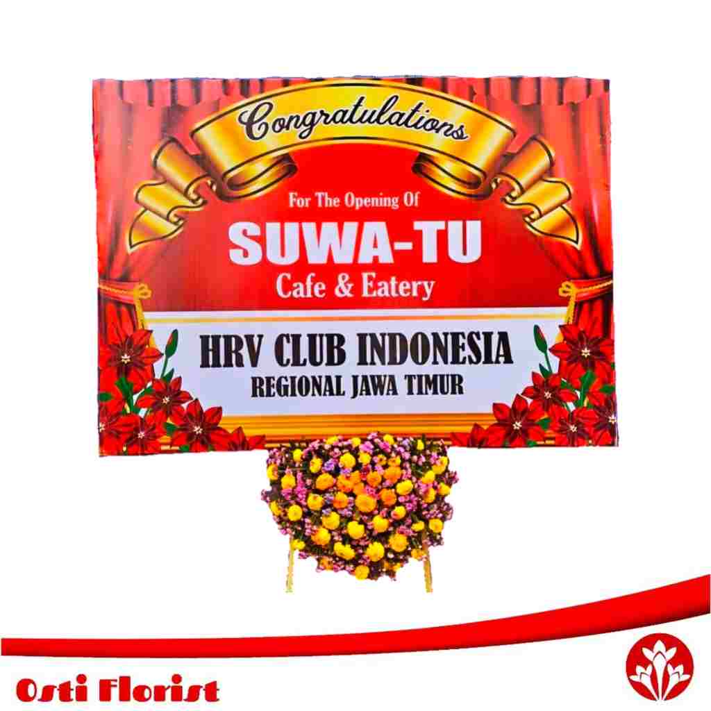 Menjual Karangan Bunga Papan Ucapan untuk Pengiriman di Wilayah Kota Batu dan Malang, Jawa Timur