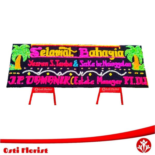 karangan bunga pernikahan sorek