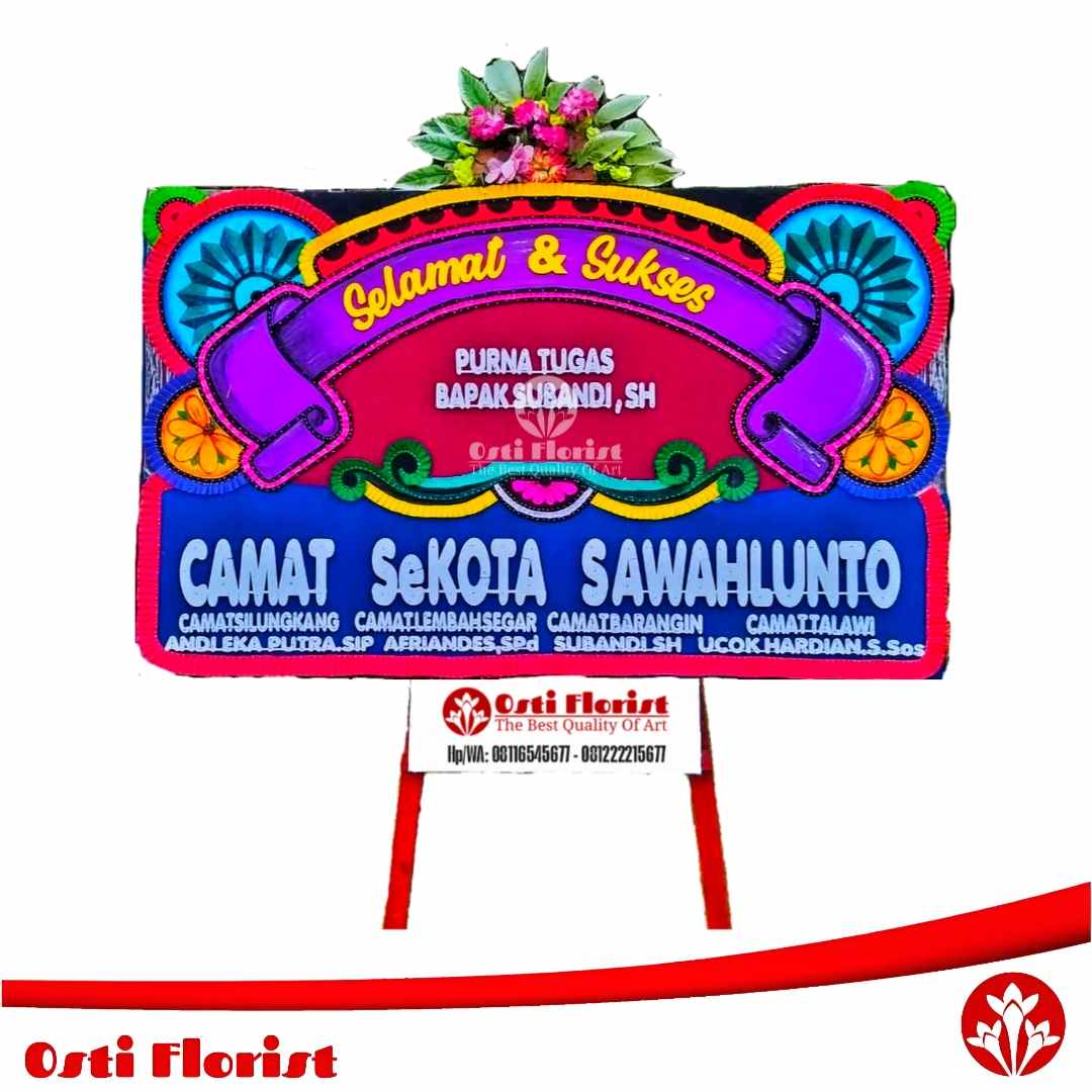 papan bunga pelantikan sawahlunto