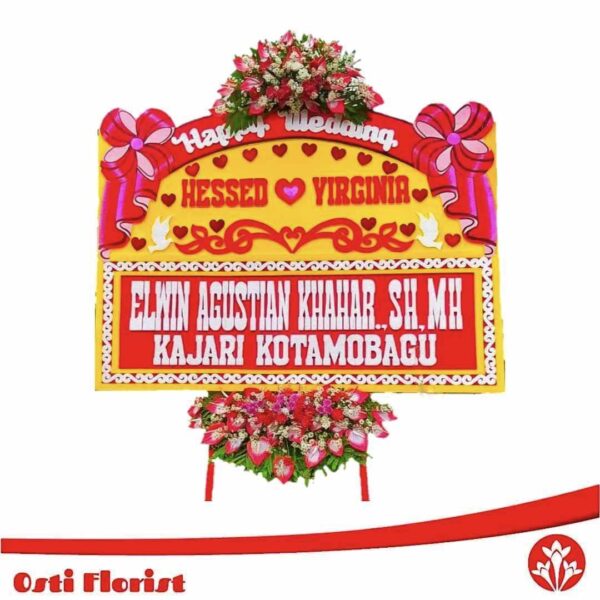 papan bunga pernikahan manado