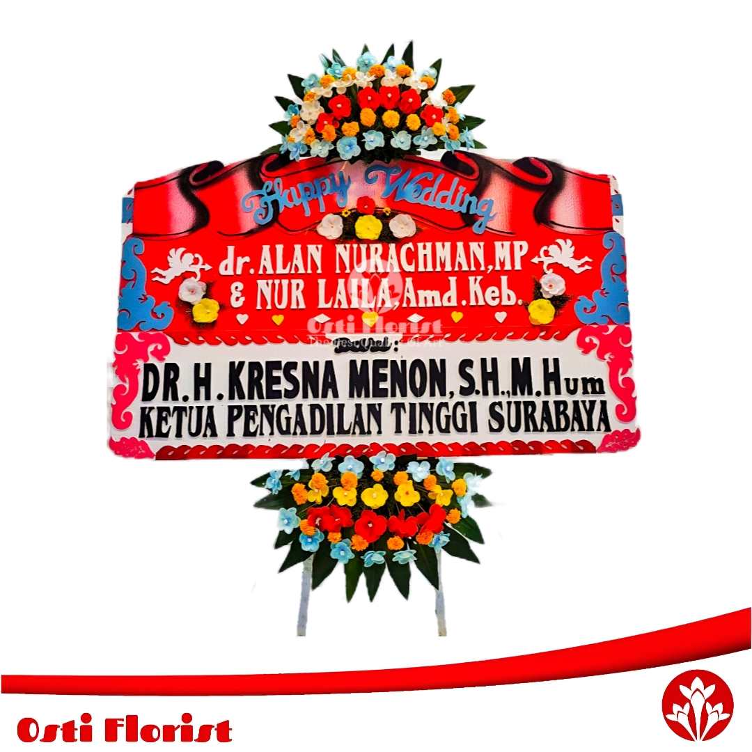bunga papan pernikahan mataram
