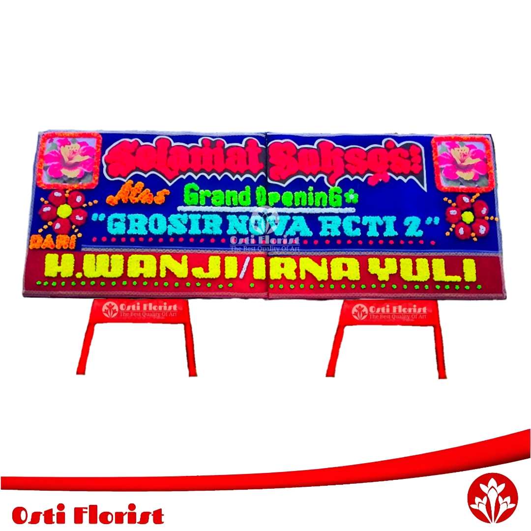 papan bunga grand opening aek kanopan