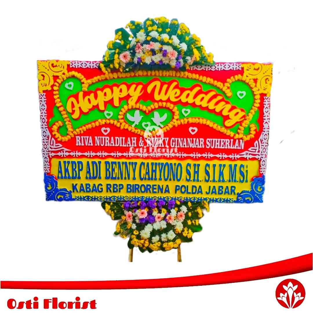bunga papan pernikahan bandung