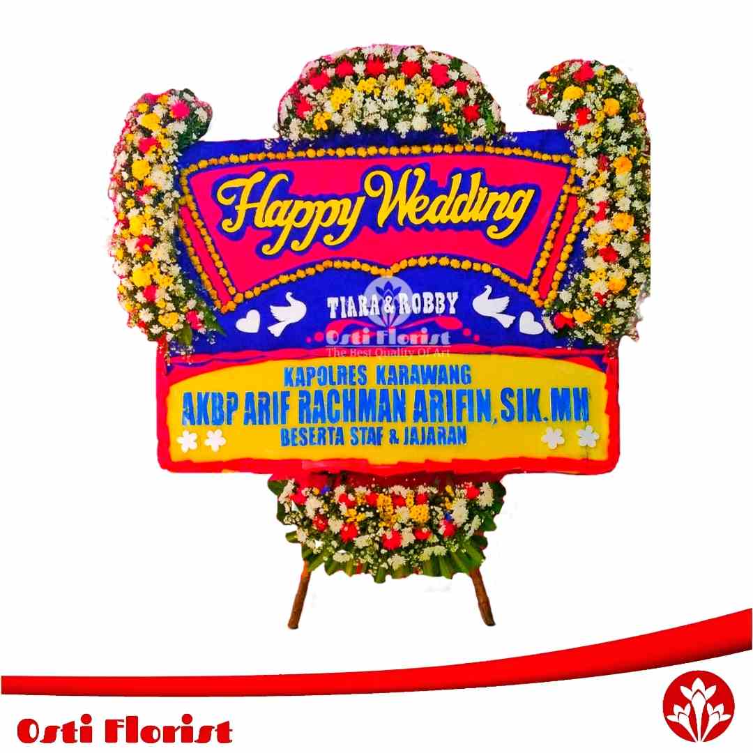 bunga papan pernikahan karawang