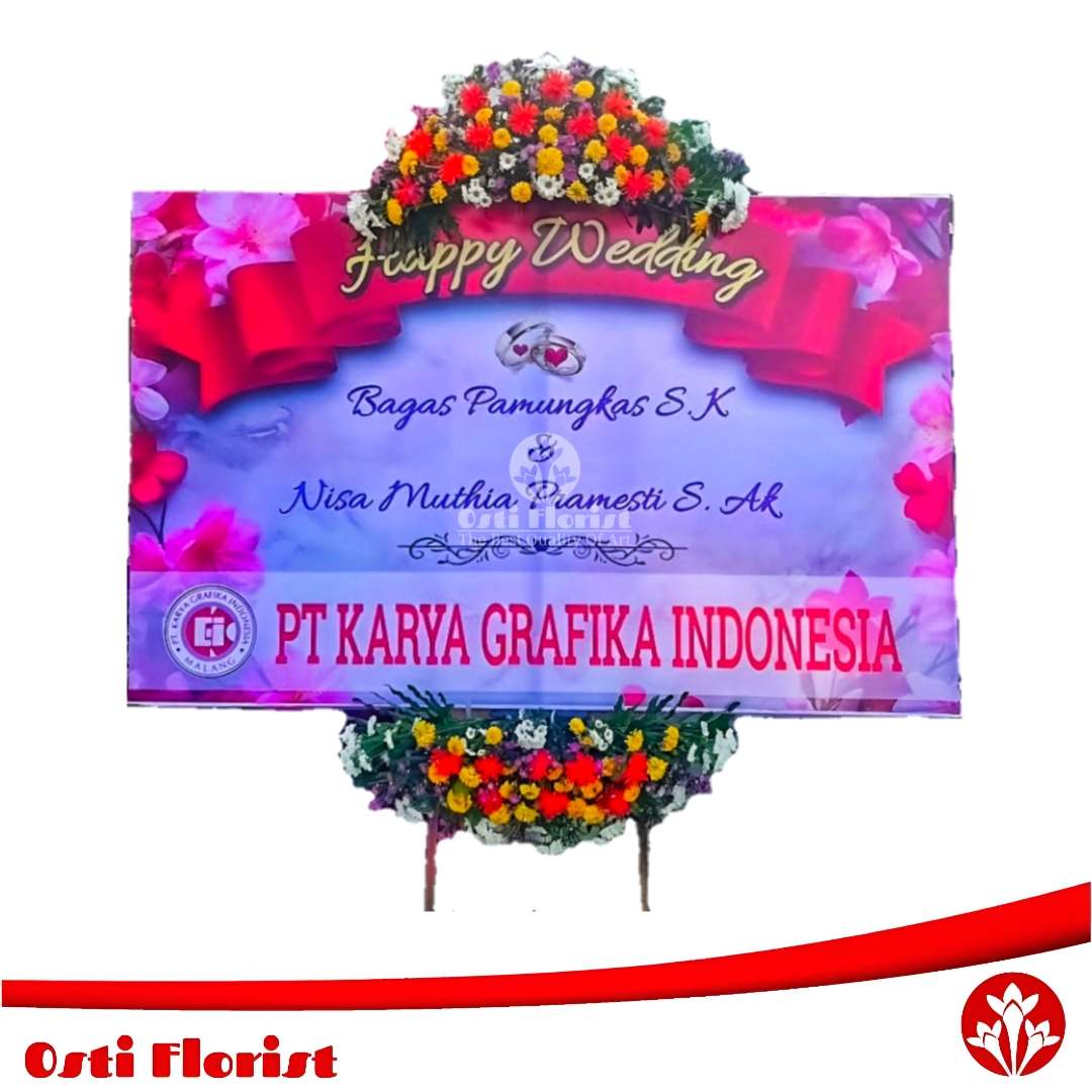 bunga papan pernikahan pasuruan