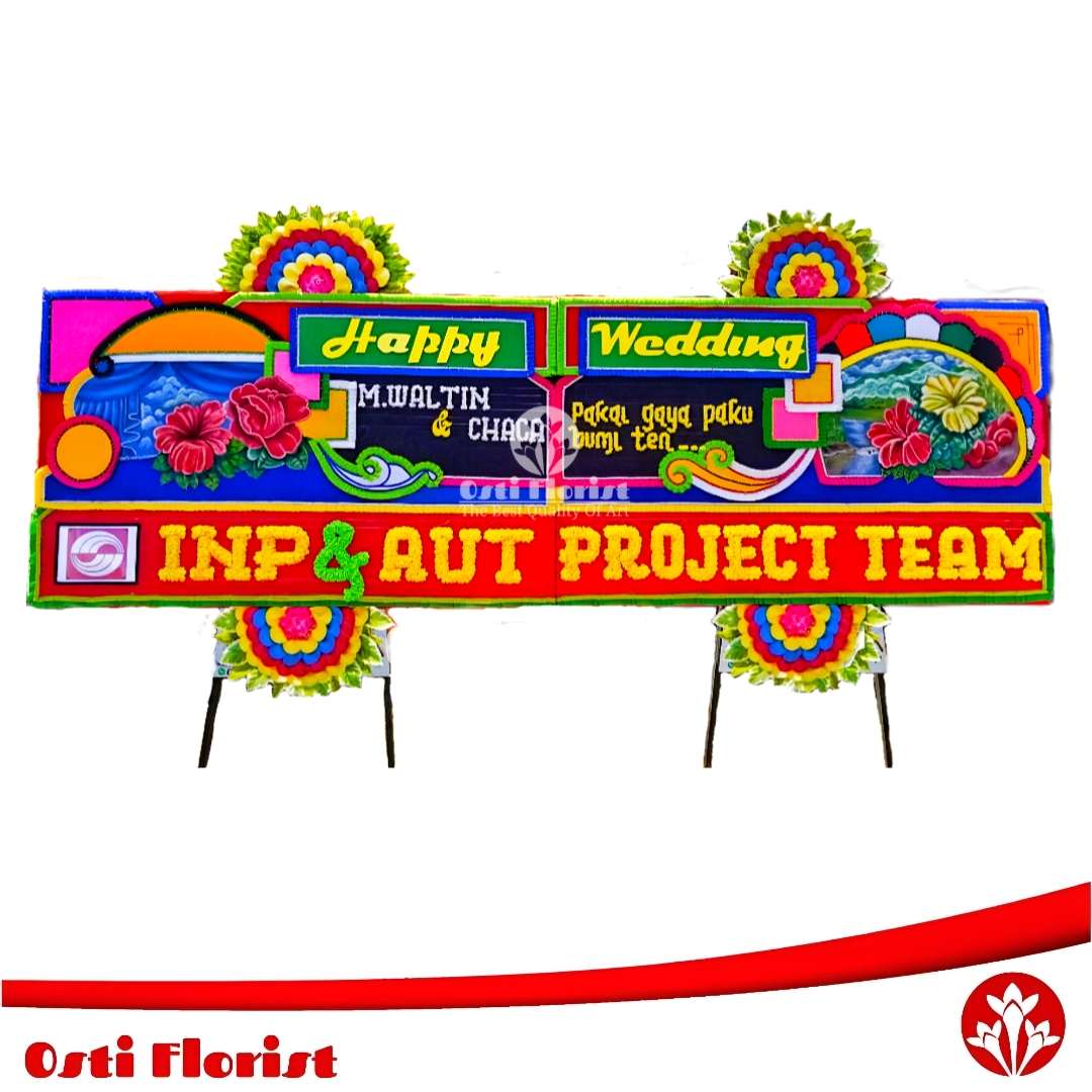 bunga papan wedding payakumbuh