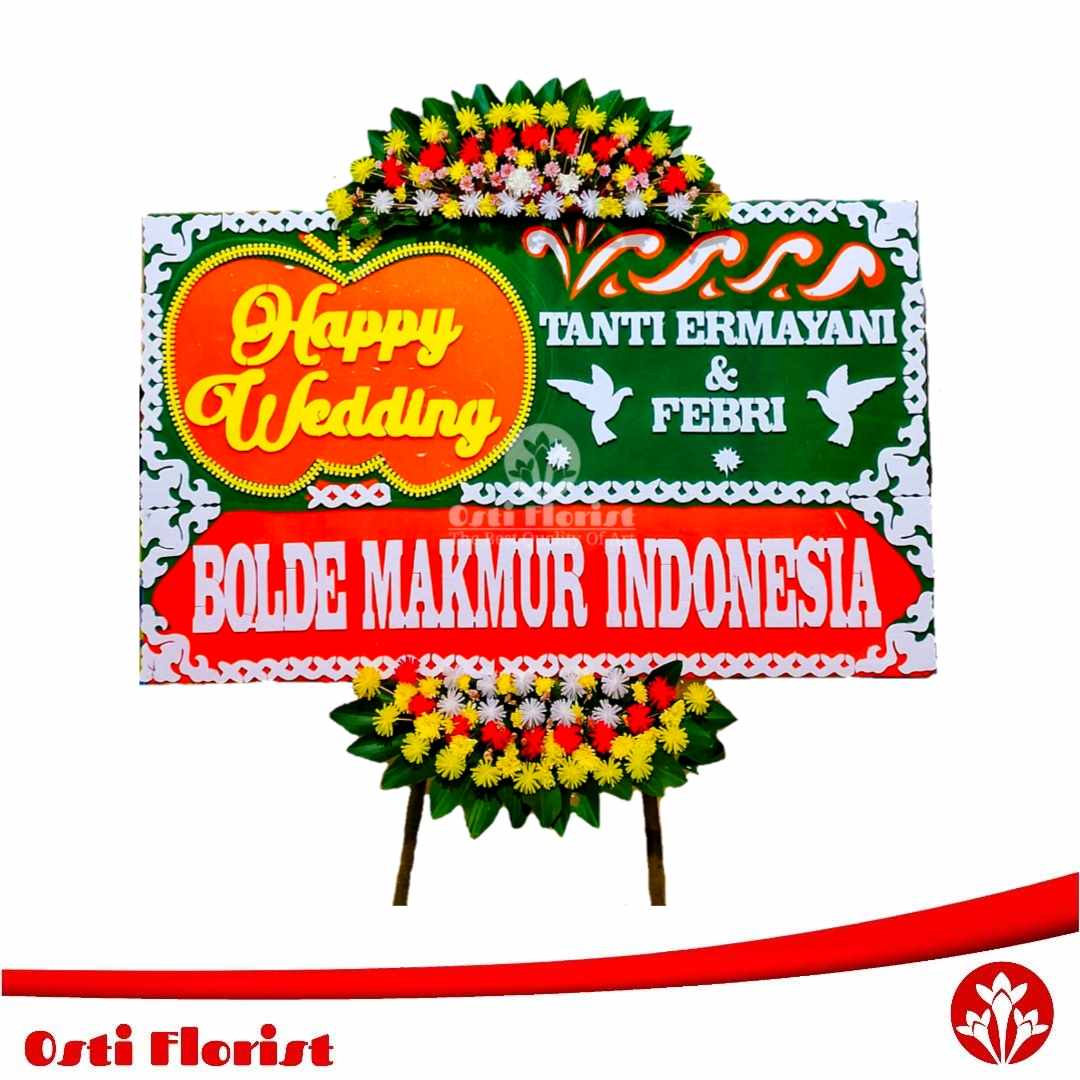 bunga papan wedding serang