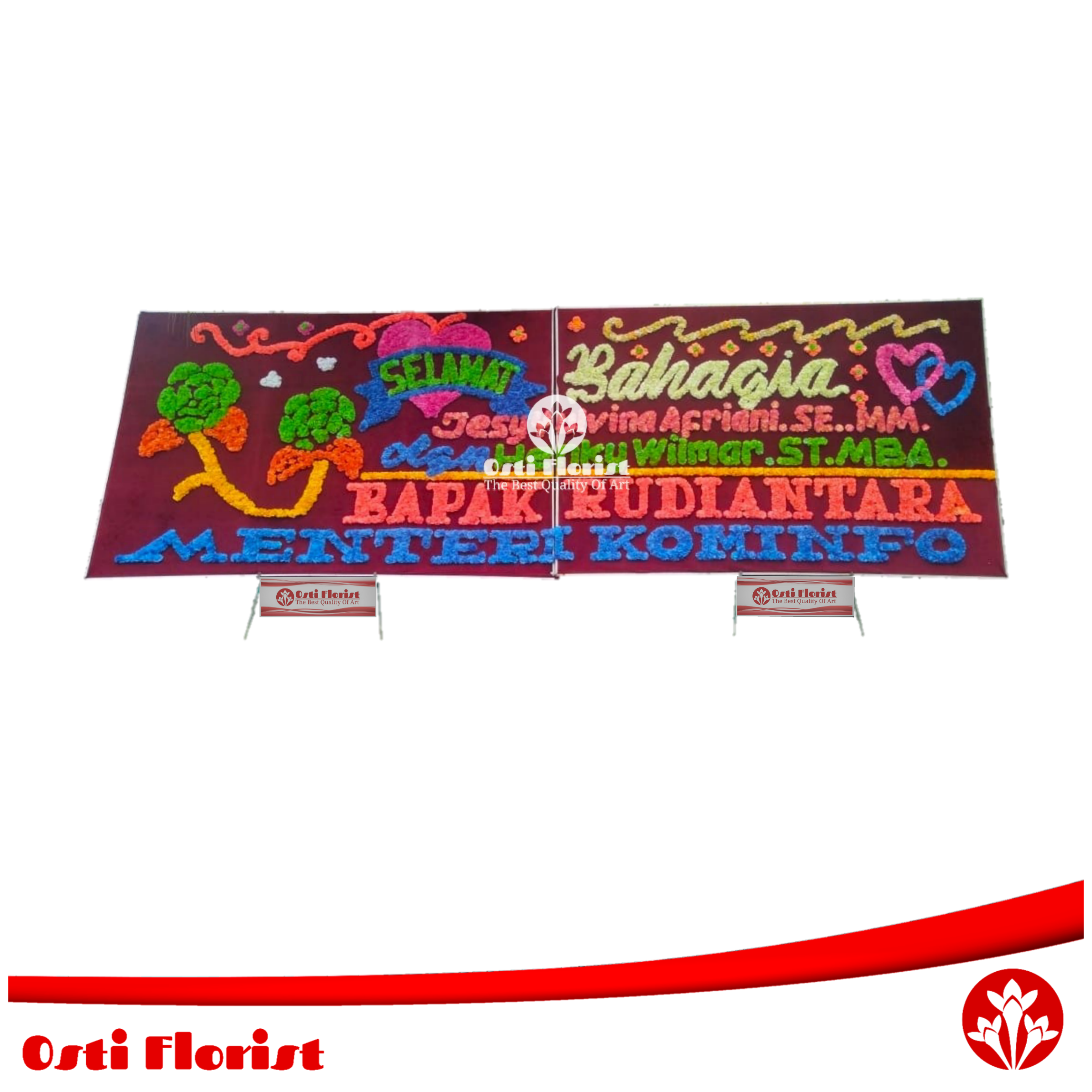 papan bunga pernikahan batam