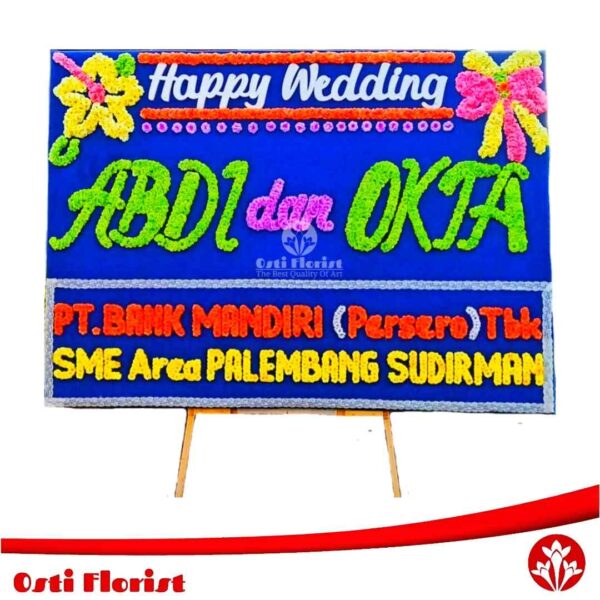 papan bunga pernikahan muara enim