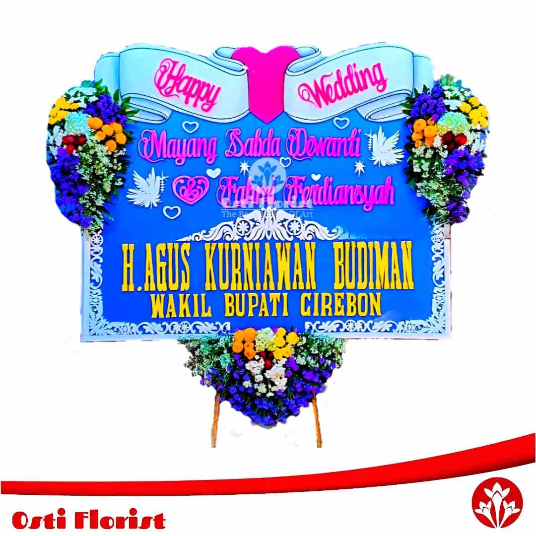 papan bunga pernikahan kediri osti florist