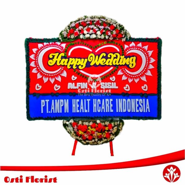 bunga papan wedding jakarta - osti florist
